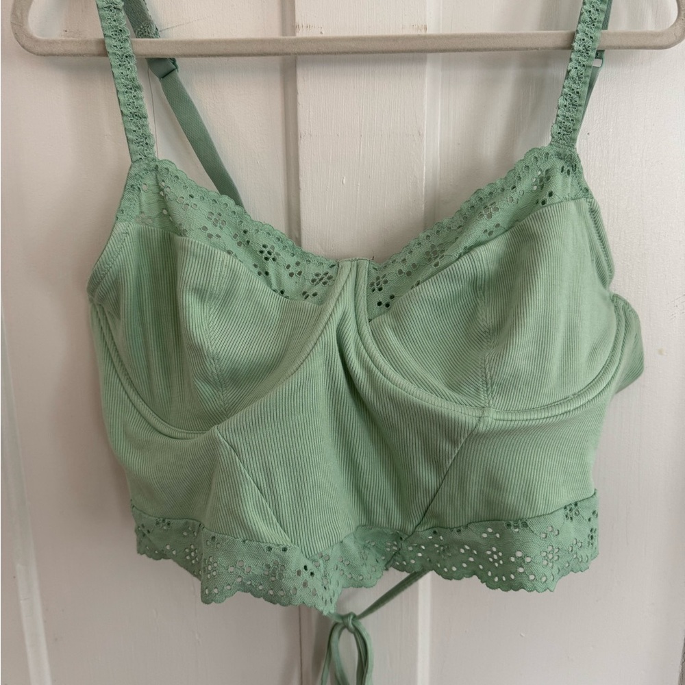 Colsie Mint Lace Bralette